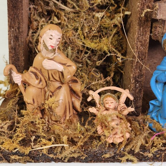Nativity Set Christmas Manger Creche 6.5" Mary Joseph Jesus made in Italy - Picture 8 of 9